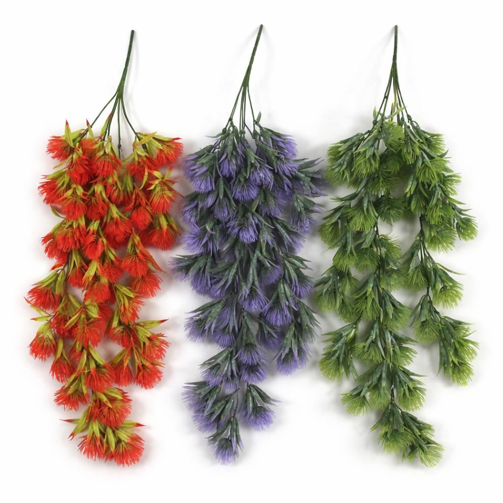 75cm Artificial Green Thistle Trailing Hanging Plant Faux Floral - Premium Quality