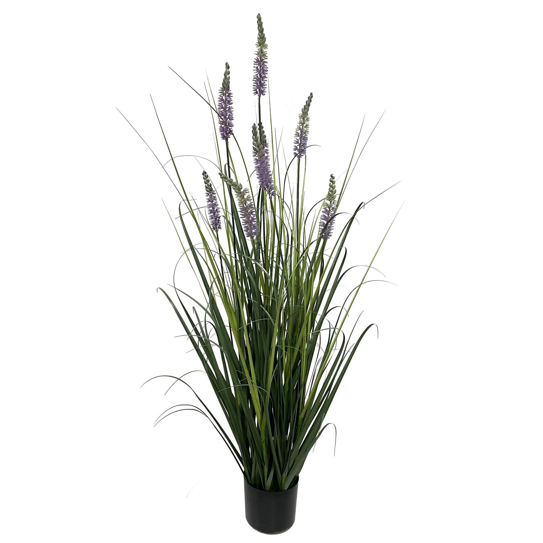 125cm Artificial Lavender Grass with Pot - Premium Quality
