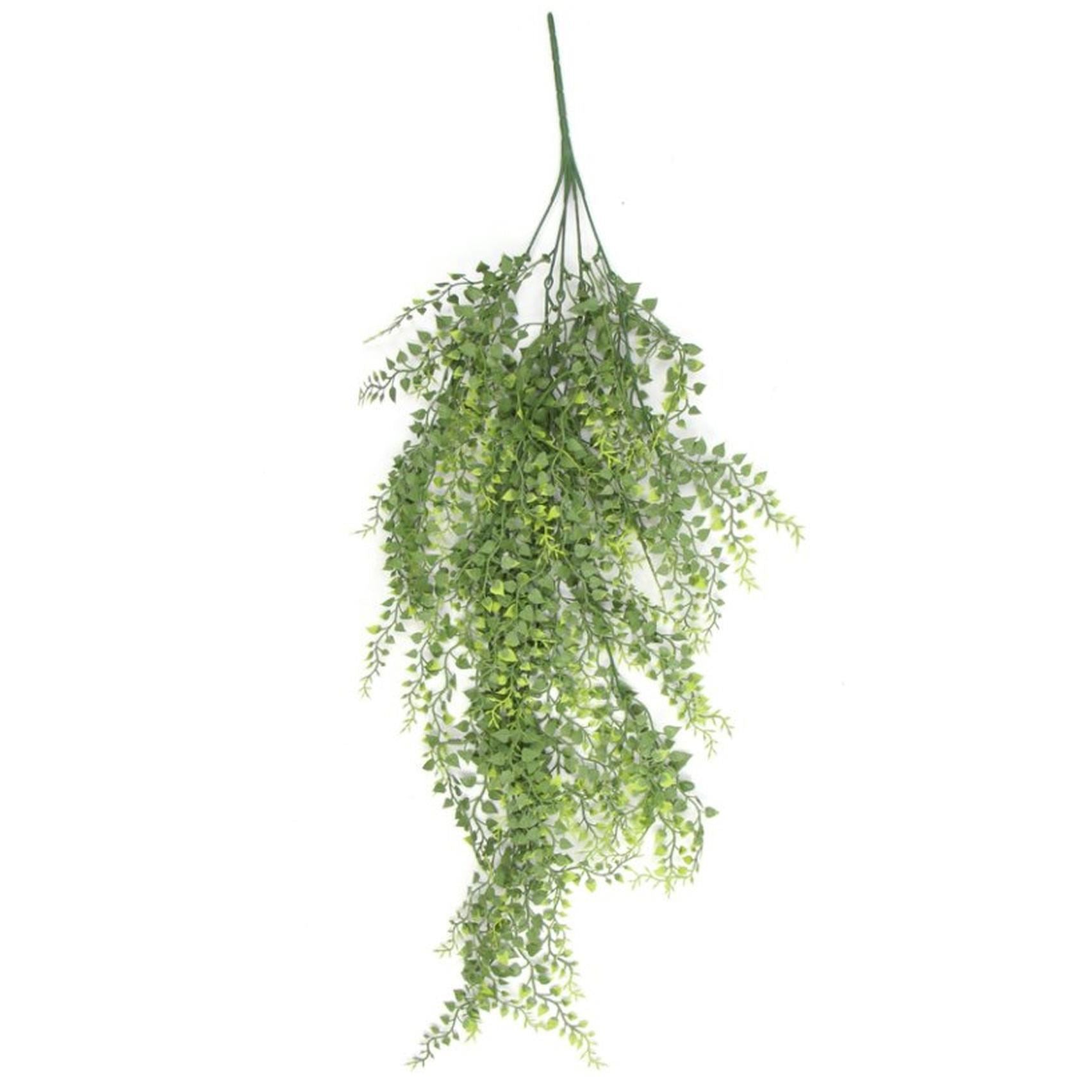 Hanging UV and Fire Resistant Artificial Trailing Button Fern Plant 82cm - Premium Quality