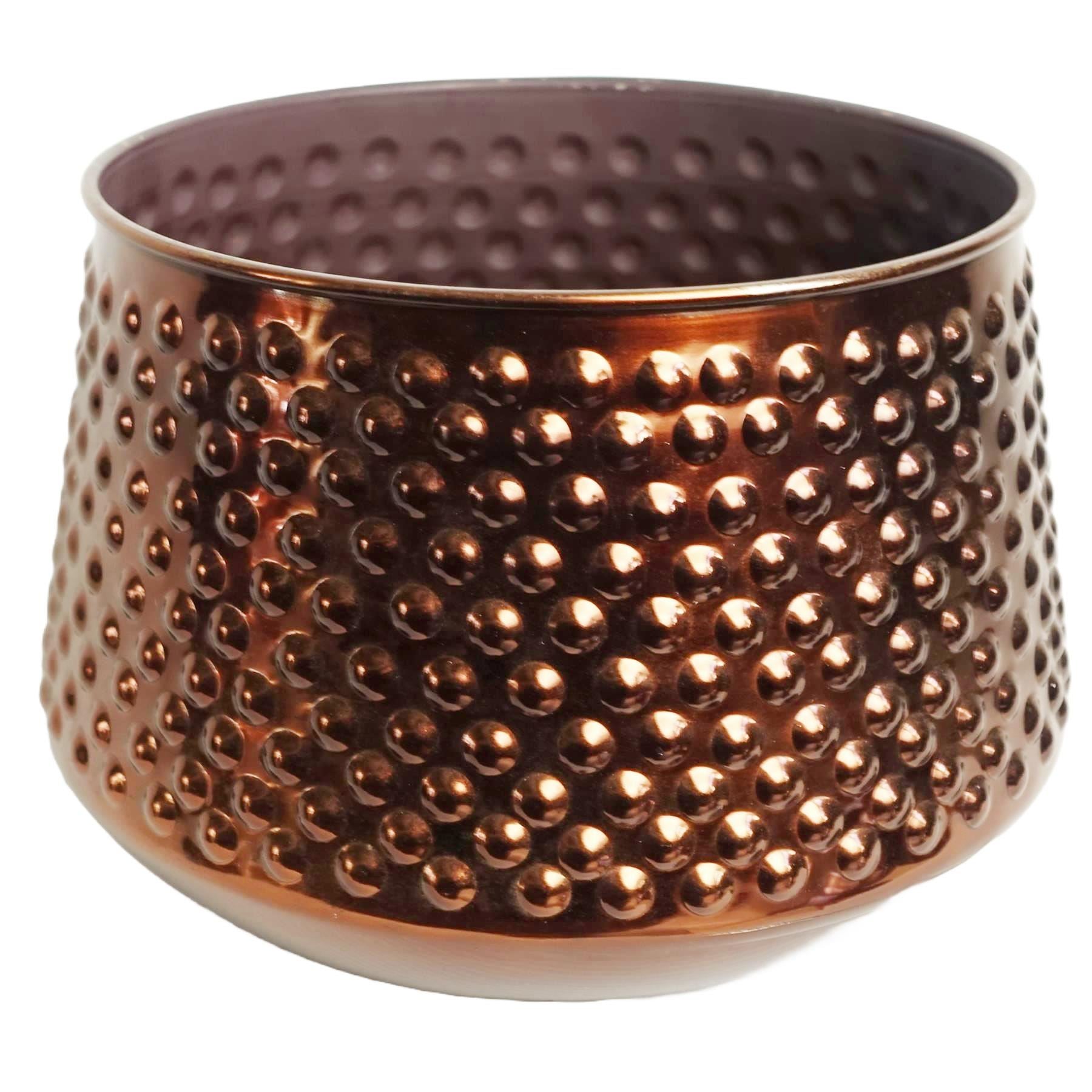 18cm Antique Copper Metal Planter by Botanik - Premium Quality