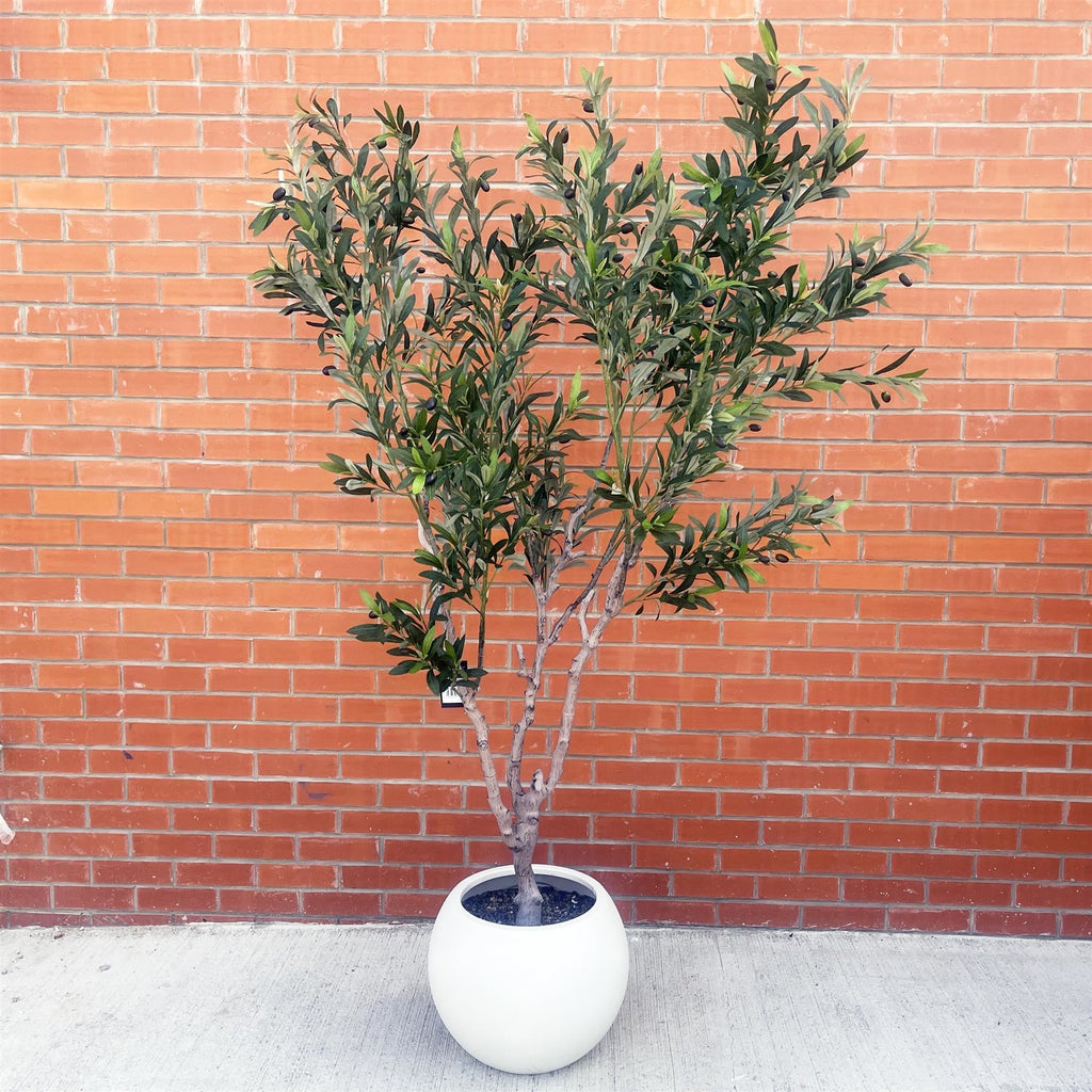 200cm XXL Artificial Olive Tree with Decorative Planter - Premium Quality