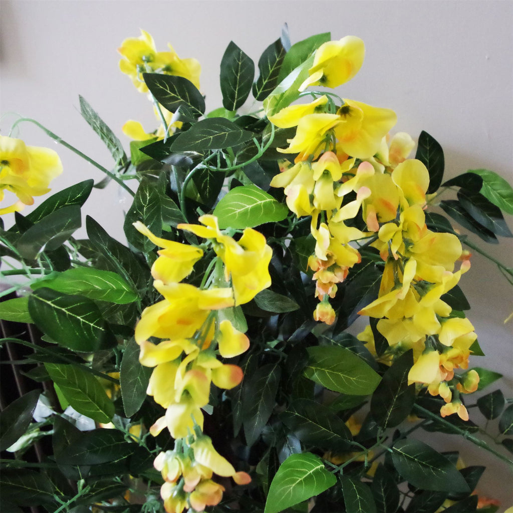 120cm Artificial Yellow Flowering Wisteria Tree