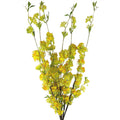 Artificial Pack of 6 x 100cm Yellow Blossom Spray Stem - Premium Quality
