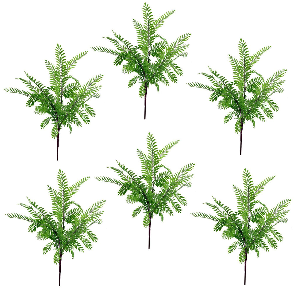 Artificial 6 x 55cm Himilayan Maidenhair Fern Bush Light Green Plant - Premium Quality