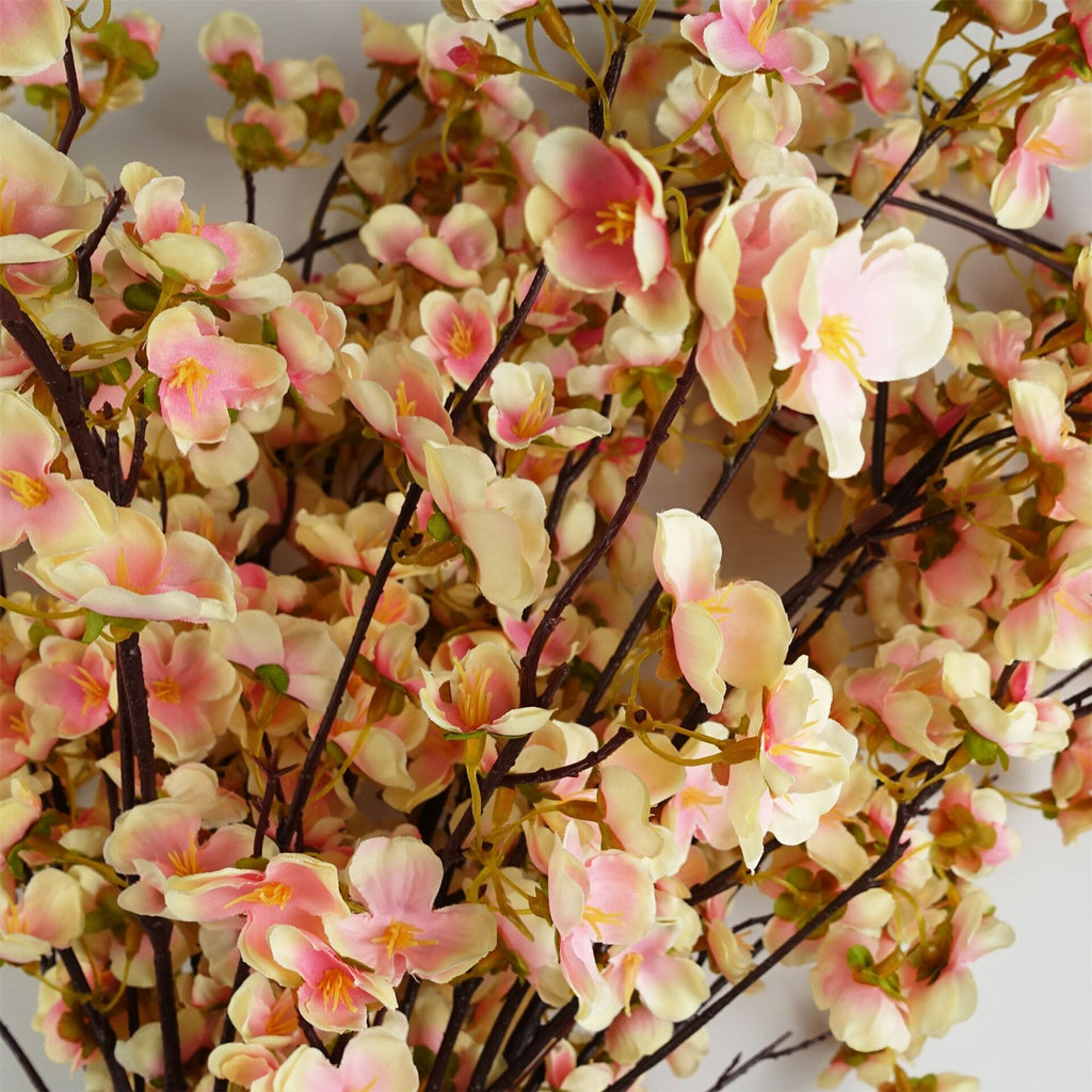 Pack of 6 x 110cm Natural Pink Trailing Cherry Blossom Stem Artificial - Premium Quality