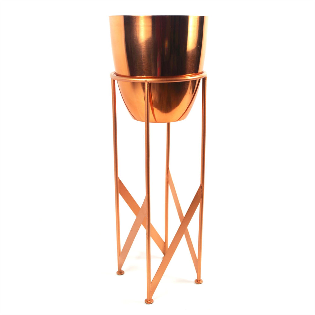 55cm Metal Planter with Matching Stand