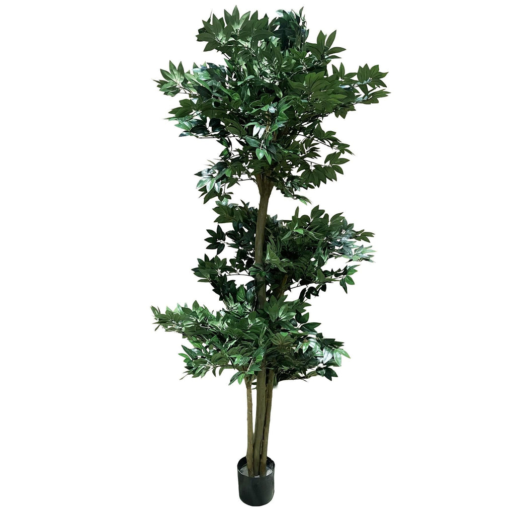 180cm Artificial Fire Retardant Lychee Ball Tree with 3774 Leaves and Natural Trunk - Premium Quality