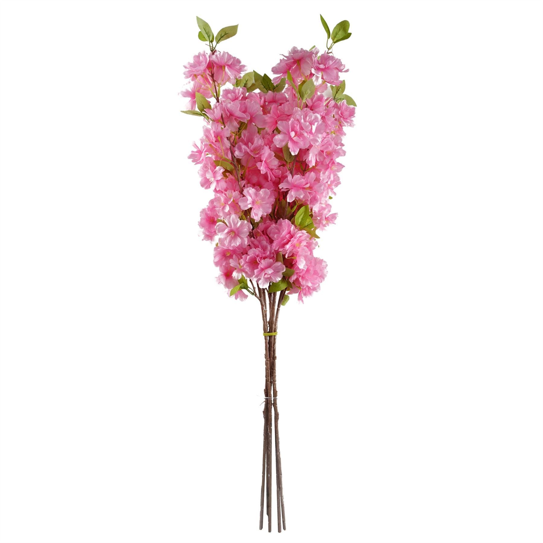 Pack of 6 x 100cm Pink Artificial Blossom Stem - Premium Quality
