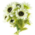 Pack of 6 x 88cm White Artificial Sunflower - 18 heads - Premium Quality