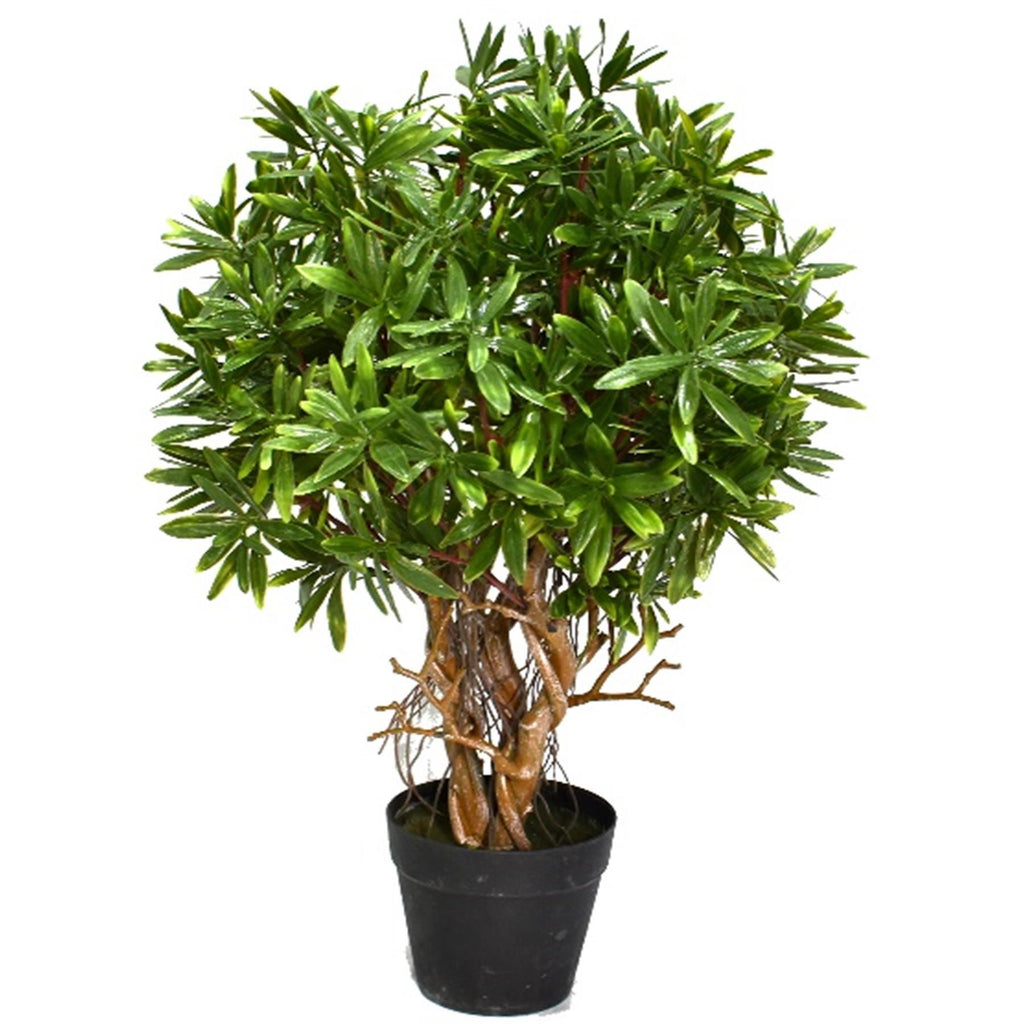 45cm Artificial Fire Retardant Mini Ficus Topiary Ball Plant - Premium Quality (image 2 of 3)