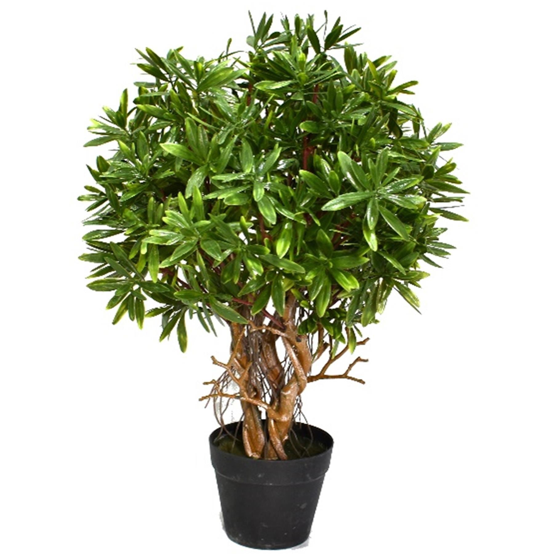 45cm Artificial Fire Retardant Mini Ficus Topiary Ball Plant - Premium Quality