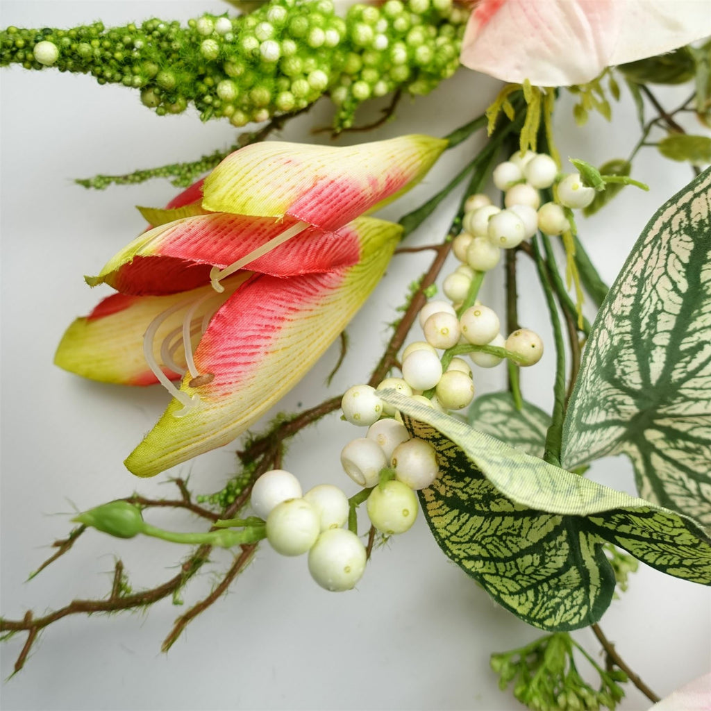 180cm Artificial Hanging Pink Lily Plant Realistic Garland Trailing