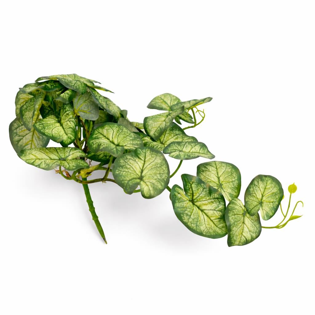 25cm Artificial Trailing Variegated Caladium Vine Plant Dark Green - Premium Quality
