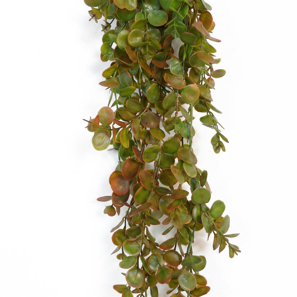 75cm Artificial Trailing Round Botanik Hanging Foliage Plant - Autumn Green & Bronze - Premium Quality