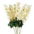 Pack of 6 x 75cm Delphinium Cream Artificial Stem - Premium Quality