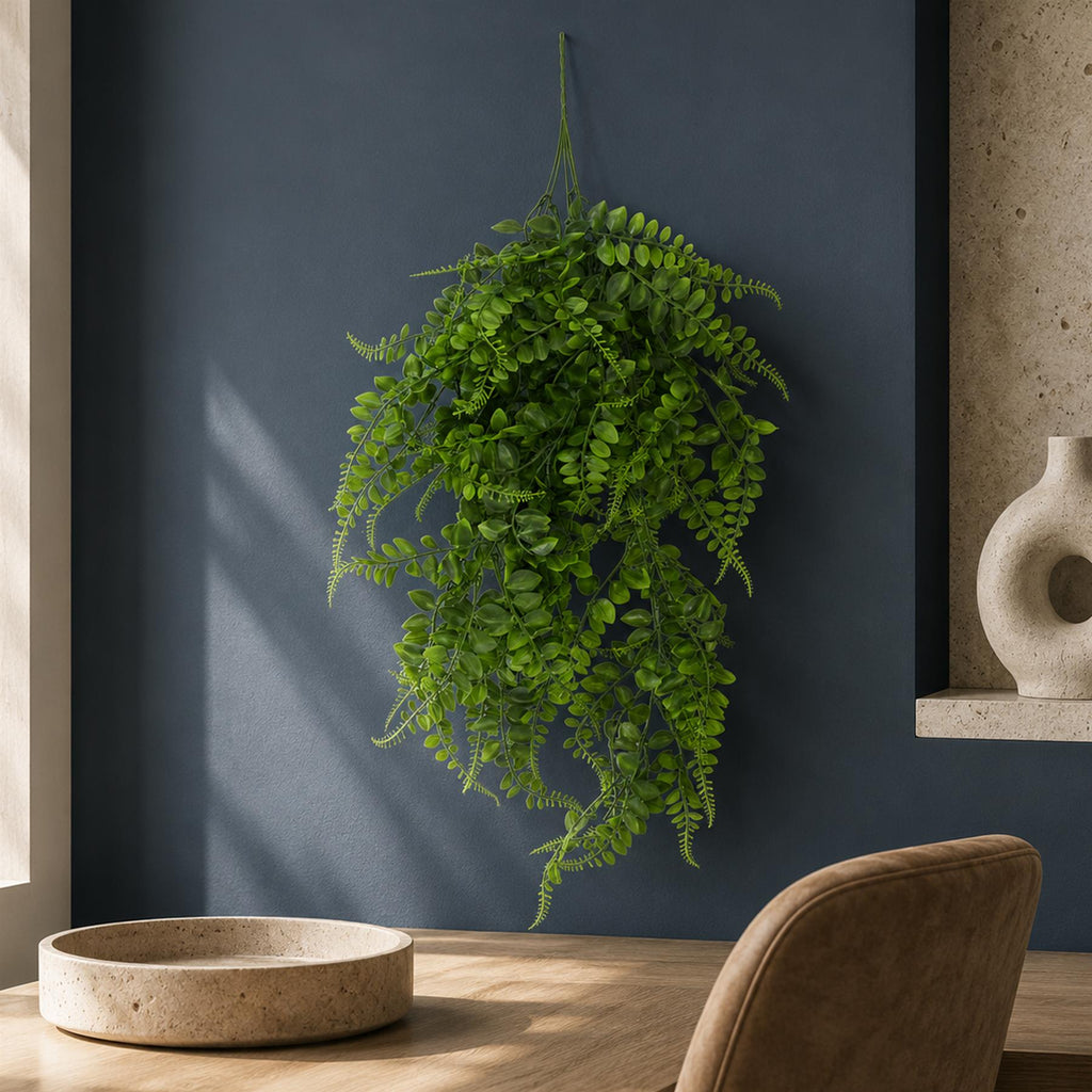 Hanging UV and Fire Resistant Artificial Green Pothos Plant 85cm - Premium Quality