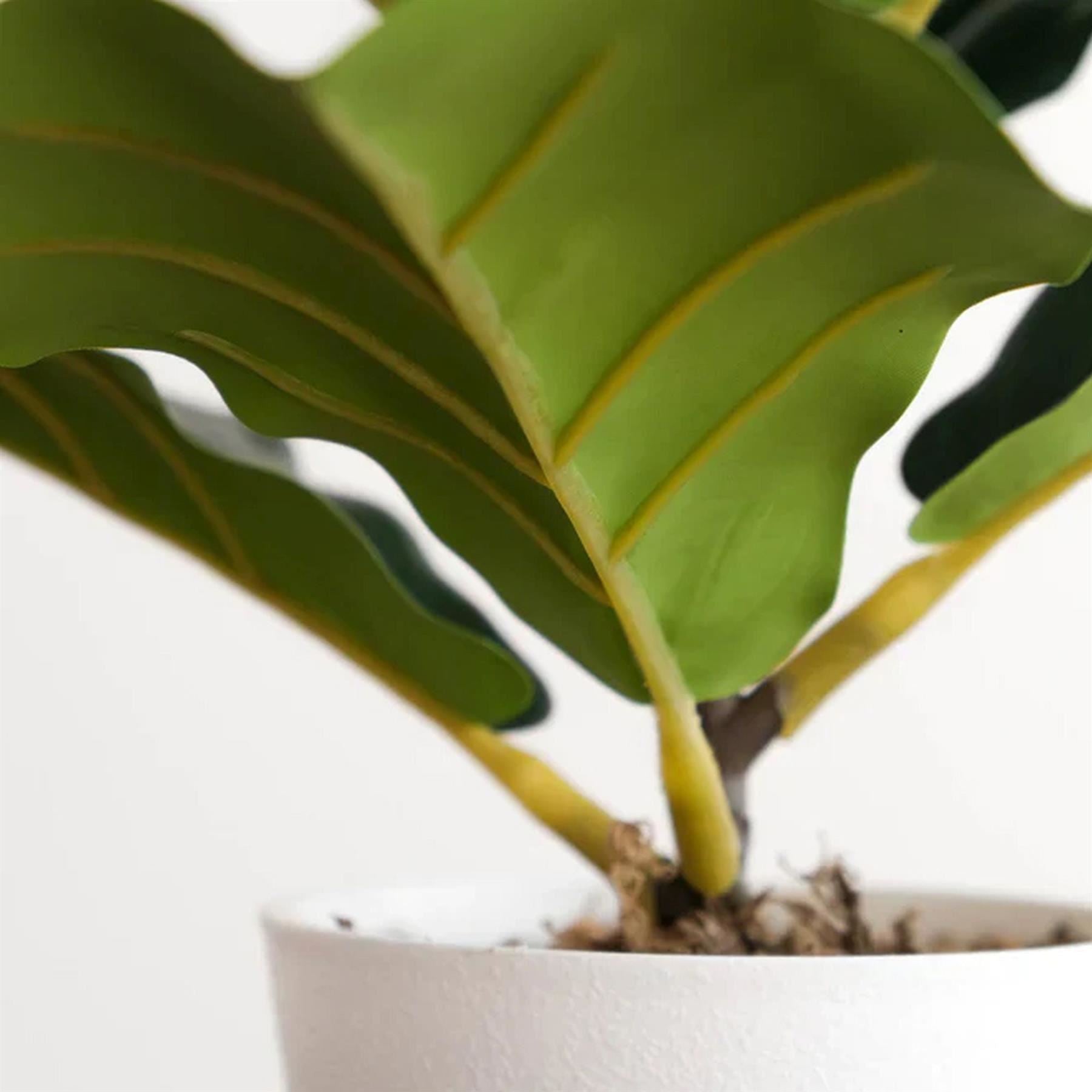 38cm Potted Artificial Fiddle Fig Plant - Premium Quality