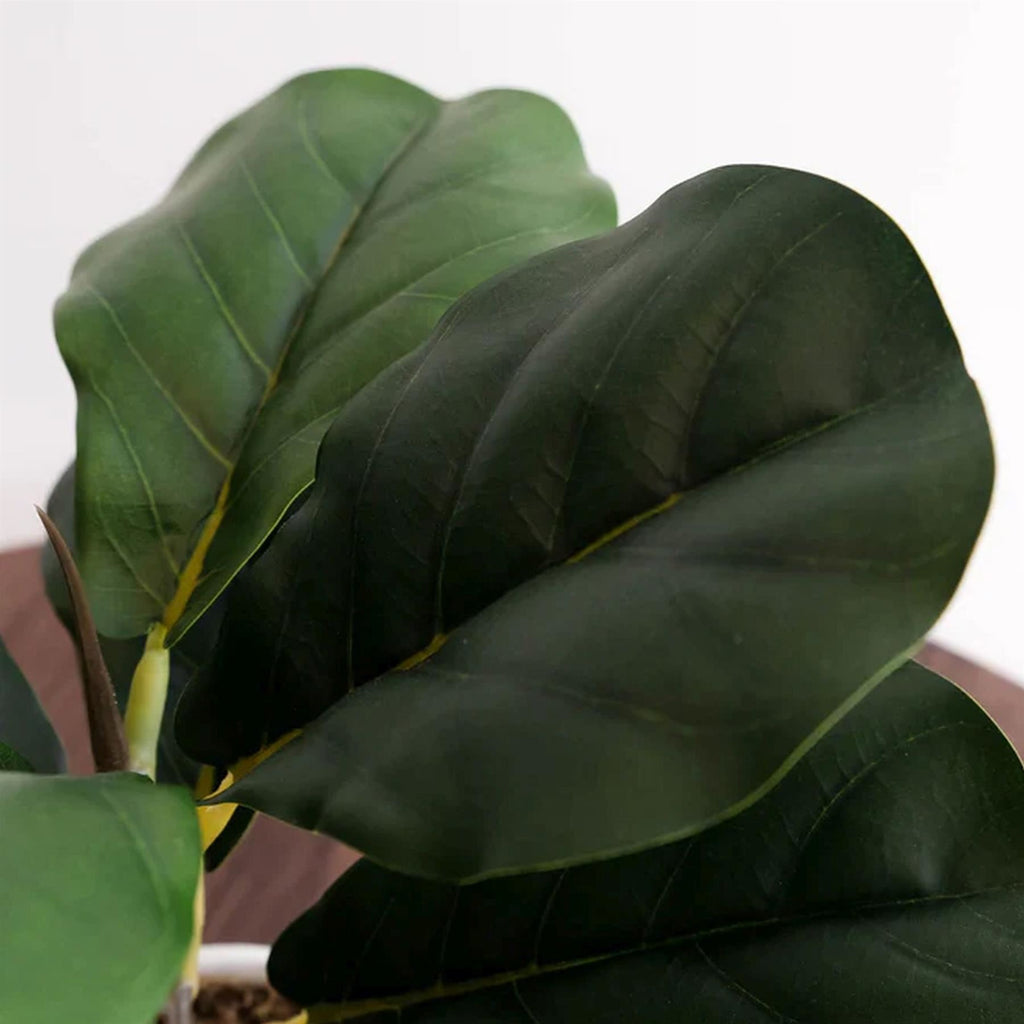 38cm Potted Artificial Fiddle Fig Plant - Premium Quality