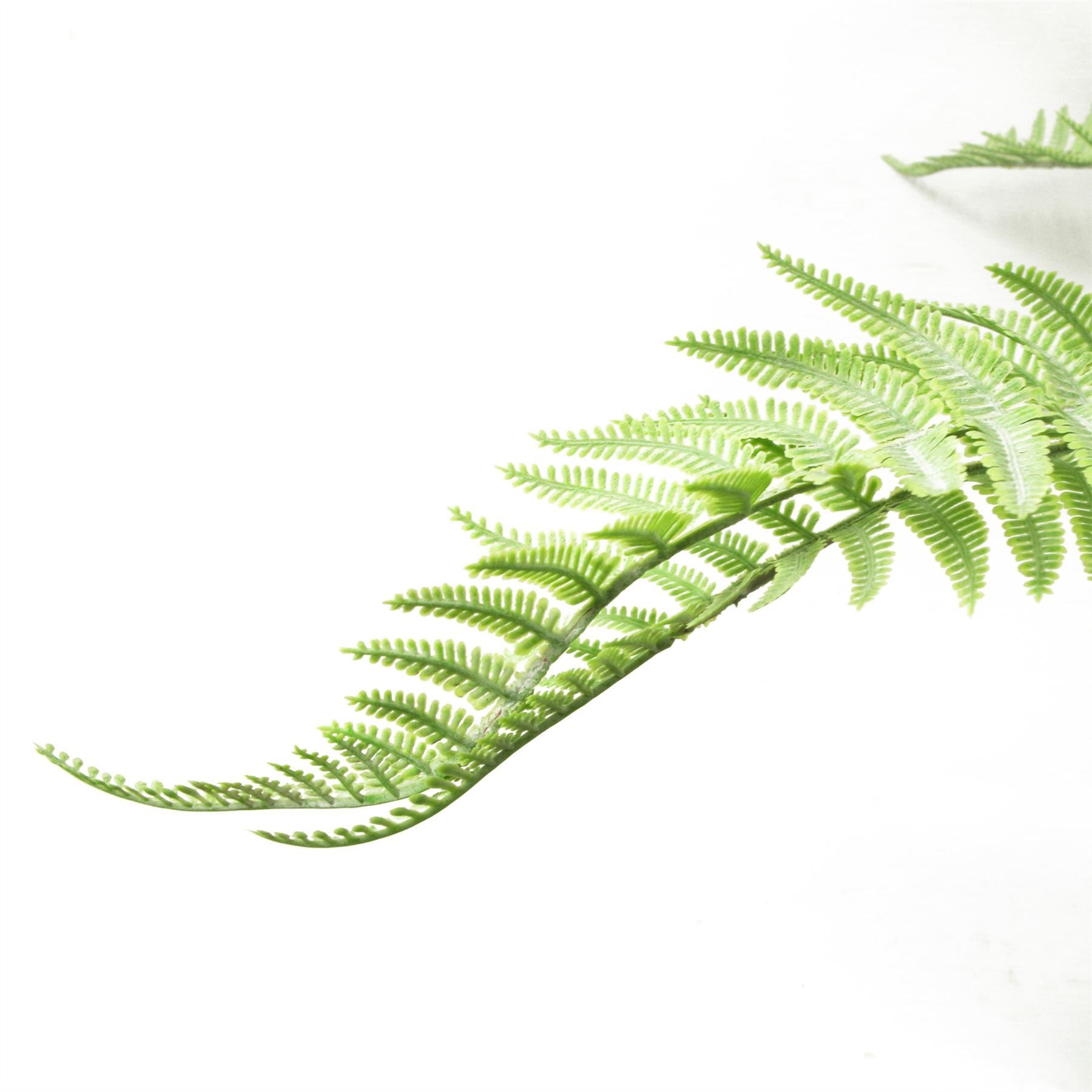 6 x 60cm Artificial Bushy Dixie Wood Fern Light Green Plant - Premium Quality
