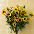 Pack of 6 x 70cm Artificial Yellow Daisy Flower Spray - Premium Quality