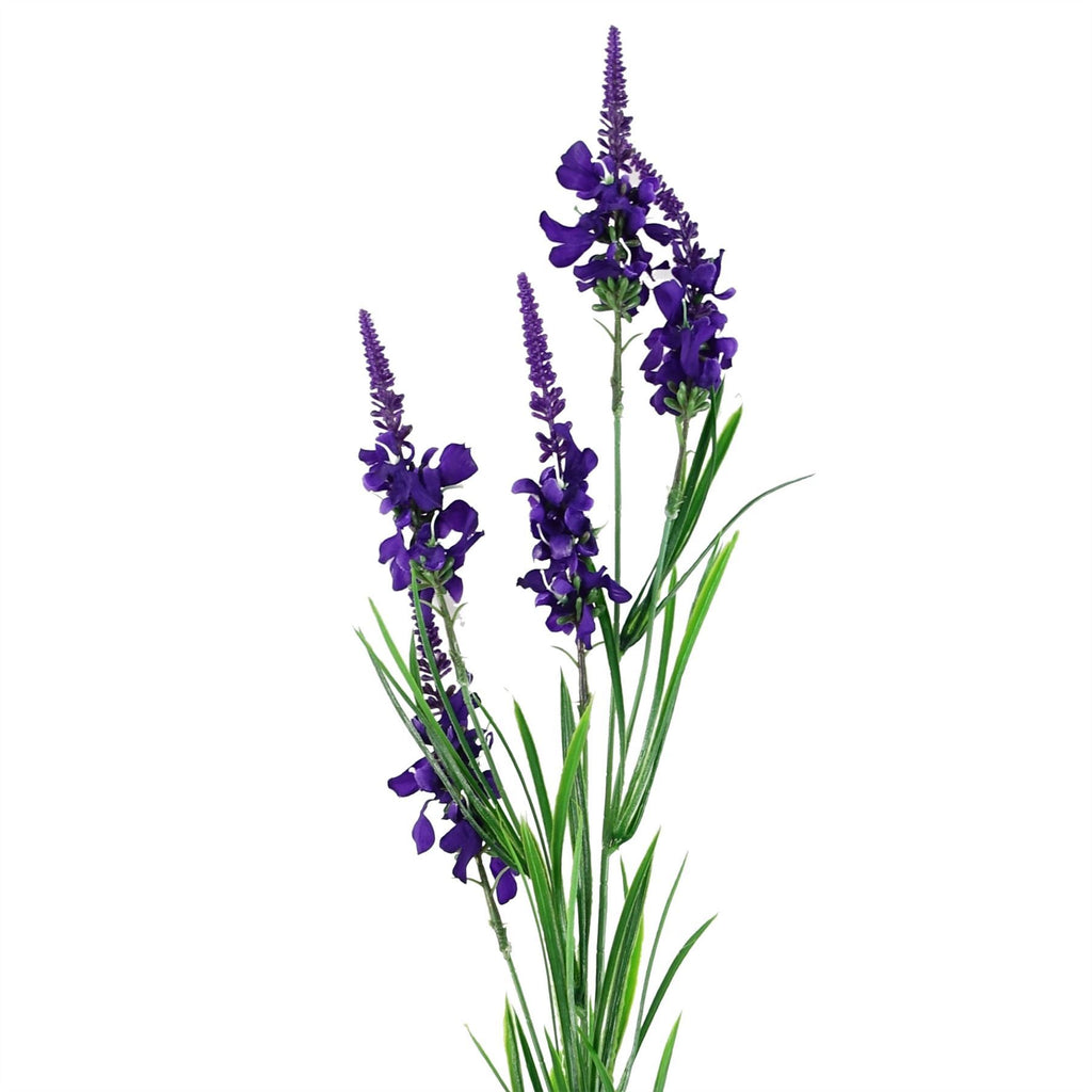 Artificial Pack of 6 x 80cm Purple Larkspur Artifical Stem - Premium Quality