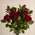 Pack of 6 x 60cm Artificial Red Rose Flower - Premium Quality