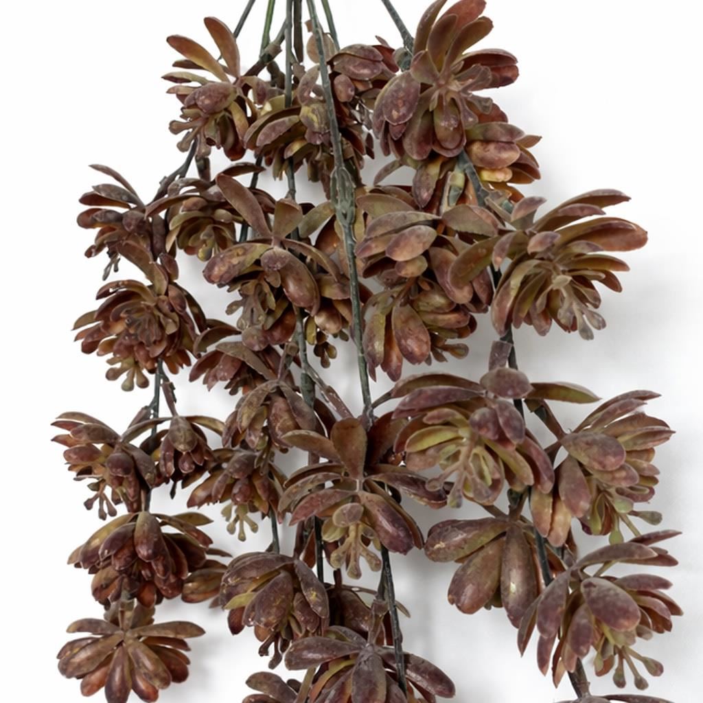 70cm Artificial Trailing Sedum Succulent Plant Dusty Brown Hanging Faux Greenery - Premium Quality