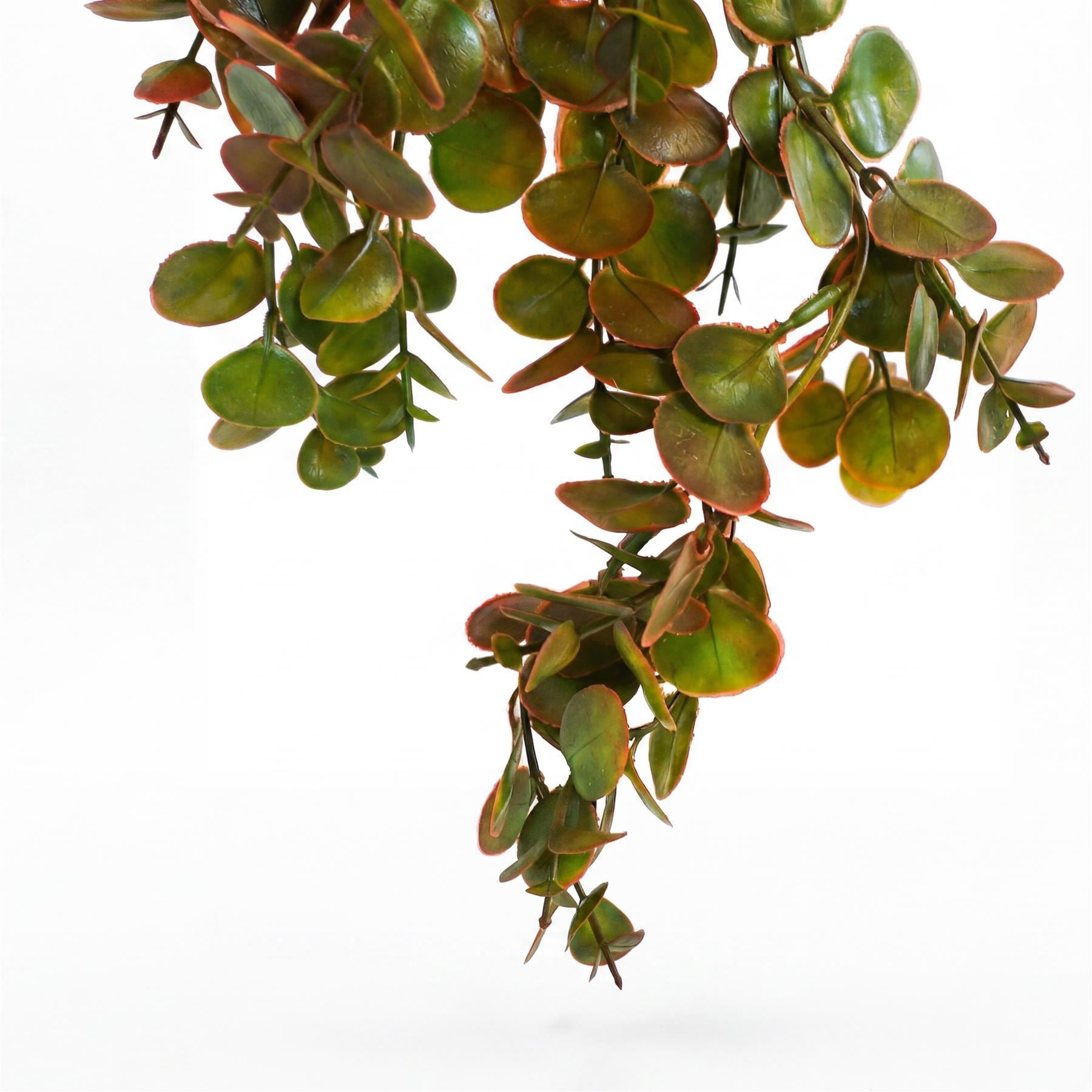 75cm Artificial Trailing Round Botanik Hanging Foliage Plant - Autumn Green & Bronze - Premium Quality
