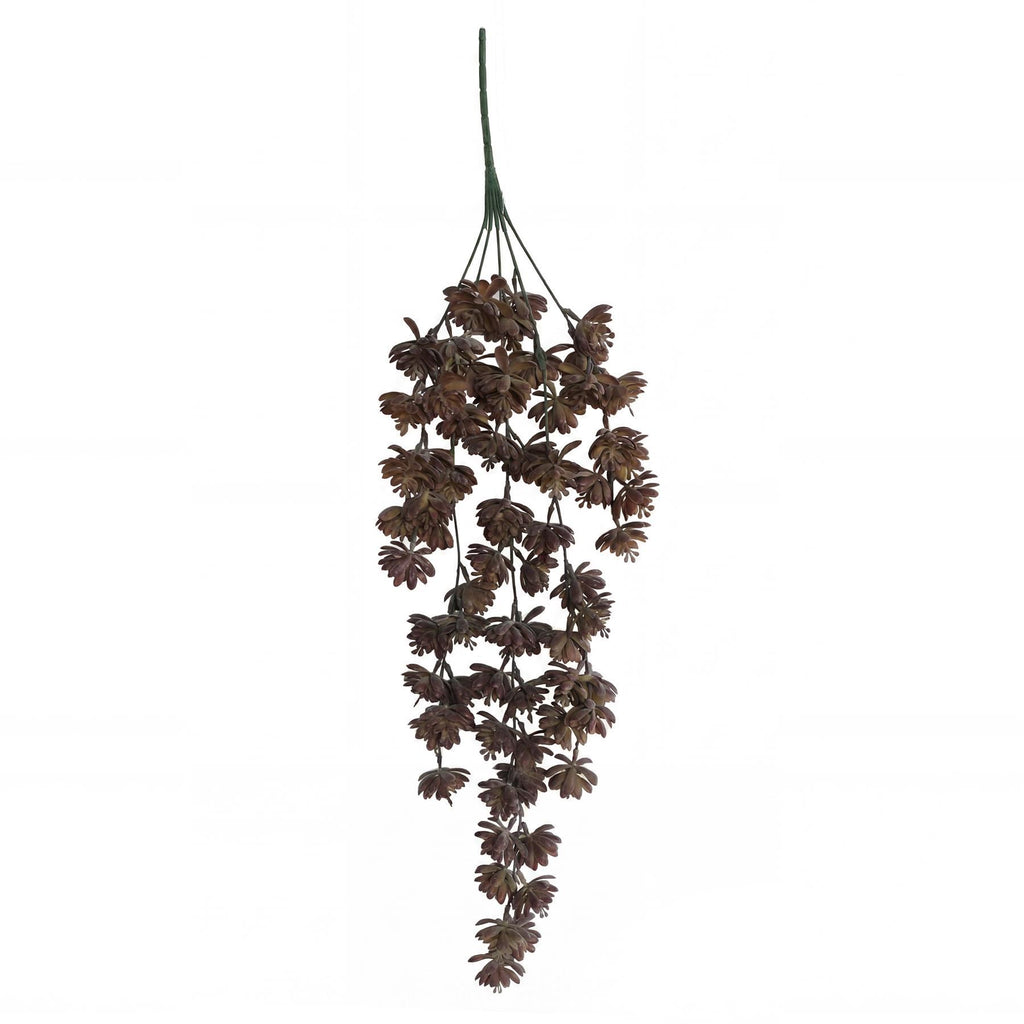 70cm Artificial Trailing Sedum Succulent Plant Dusty Brown Hanging Faux Greenery - Premium Quality