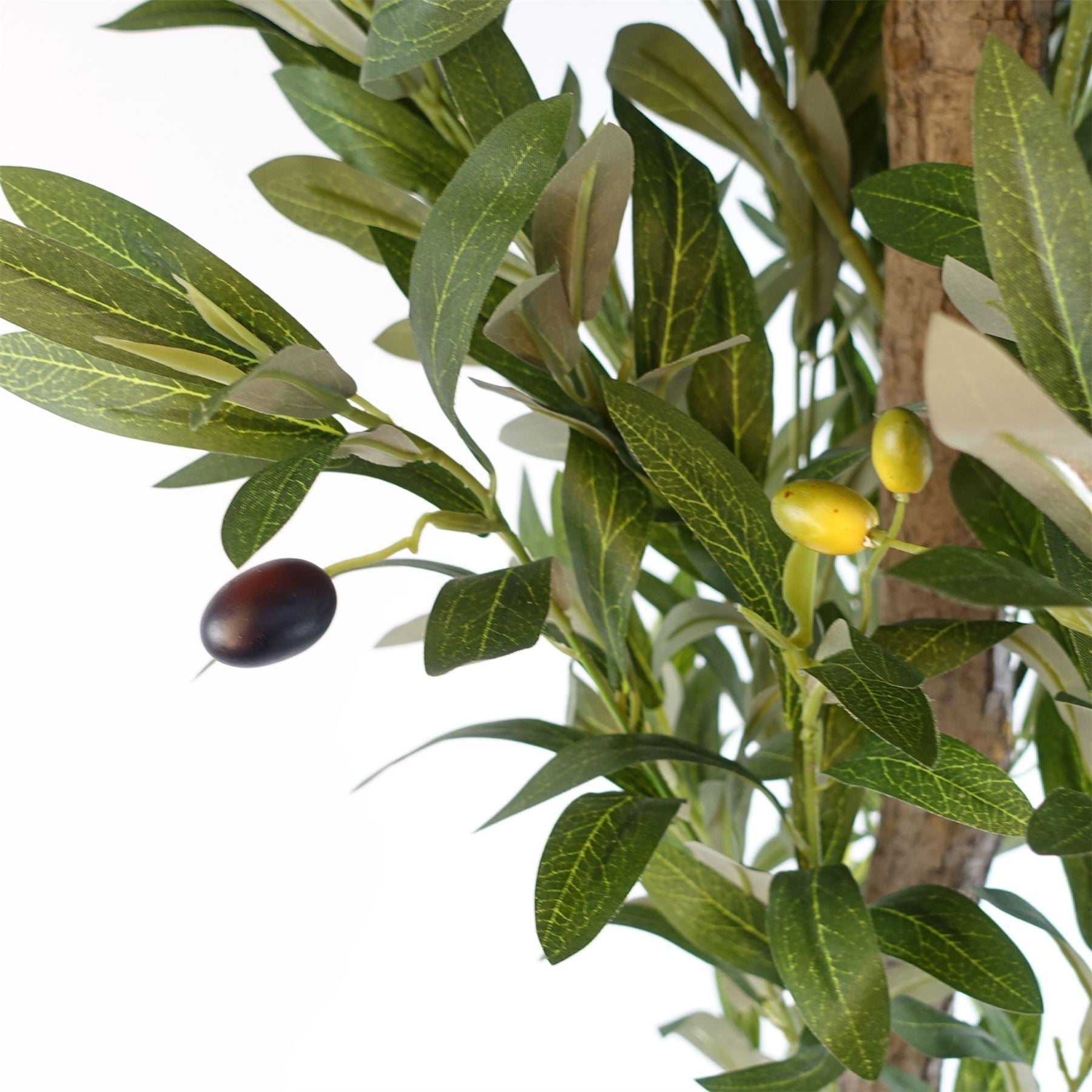 180cm Artificial Natural Look Olive Tree with Wooden Trunk - Premium Quality