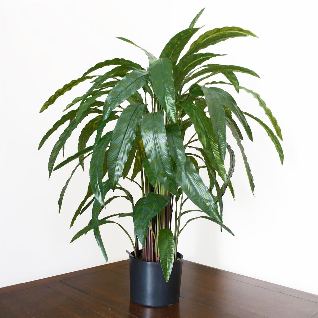 90cm Artificial Calathea Plant Dark Green - Premium Quality