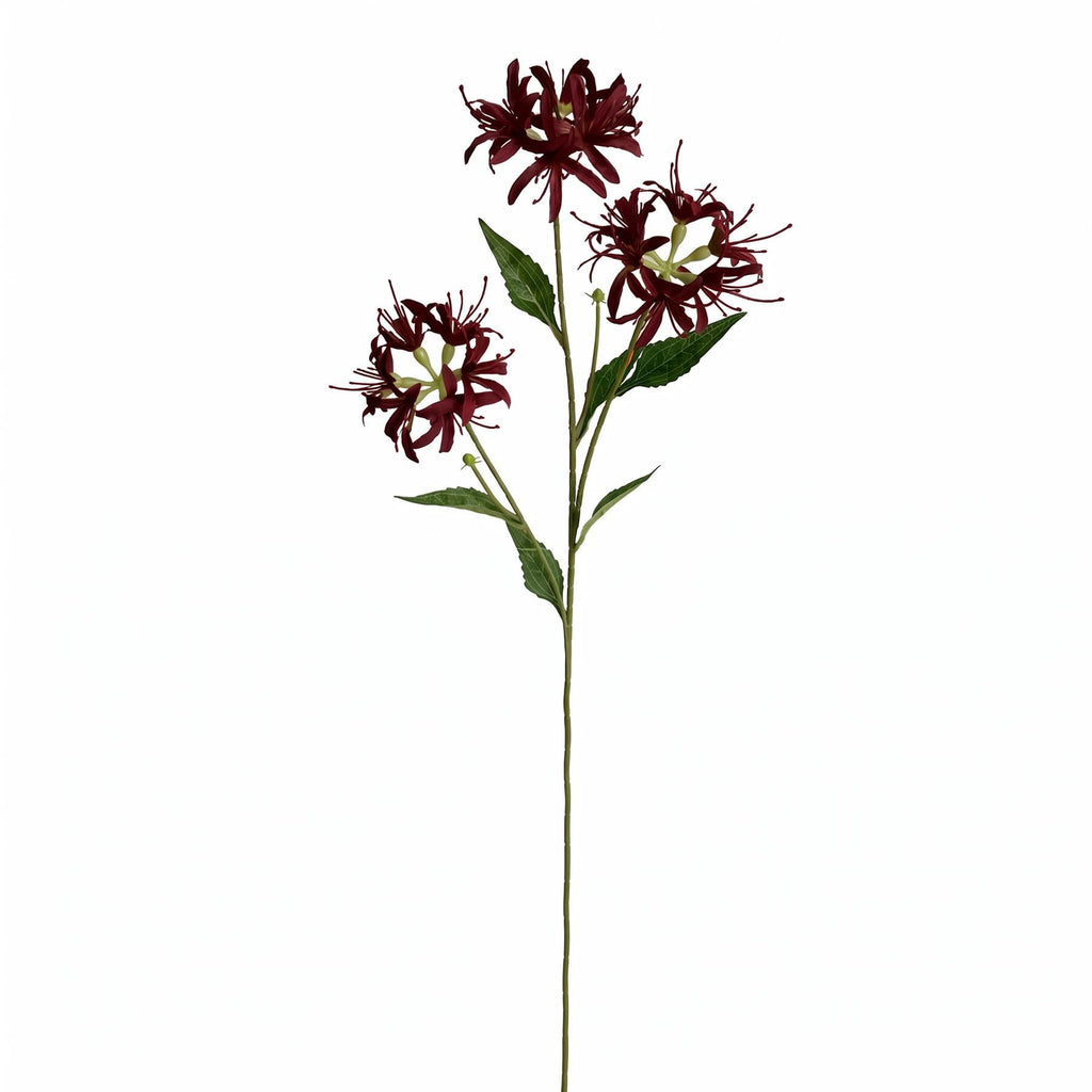 Faux Spider Lily Stems, 72cm with 3 Flower Heads - Set of 6