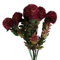 Pack of 6 x 70cm Large Ball Dahlia Artificial Flower Stem Pink - Premium Quality