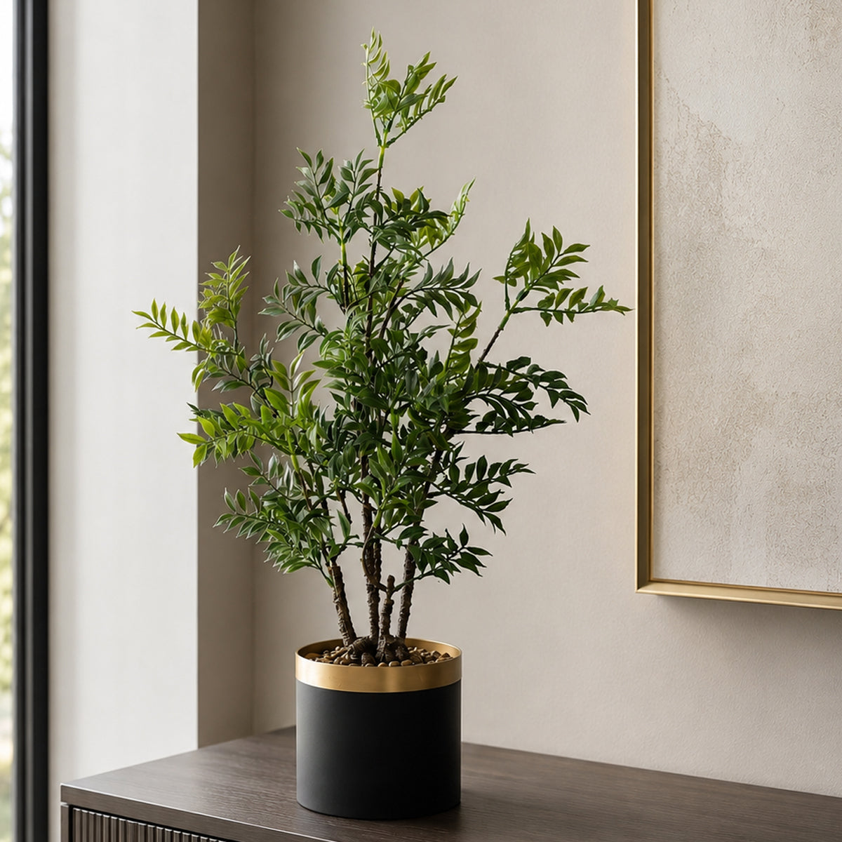 60cm Artificial Nandina Bonsai Ficus Tree - Premium Quality