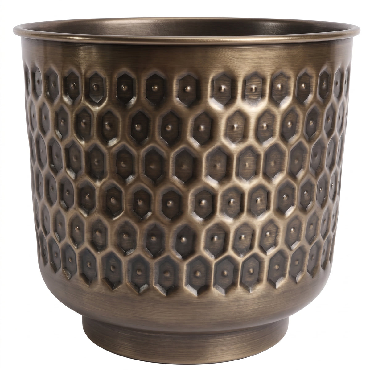 20cm Gold Honeycomb Metal Planter by Botanik - Premium Quality
