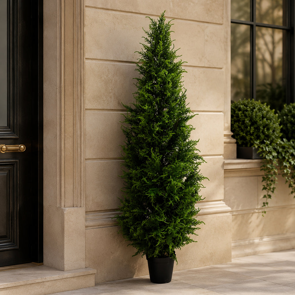 Artificial UV Resistant Outdoor 150cm Cypress Cedar Topiary Tree - Premium Quality