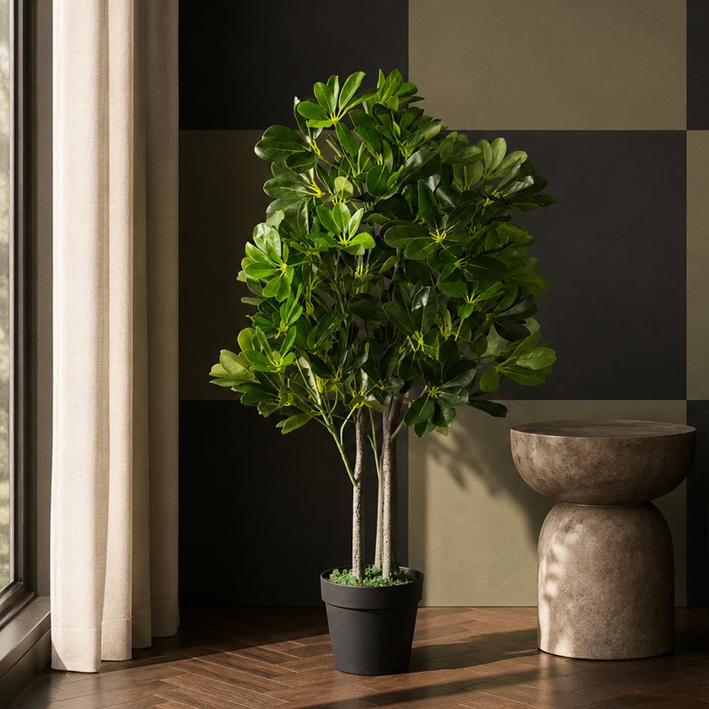 95cm Umbrella Tree Dark Green Artificial Ficus Plant