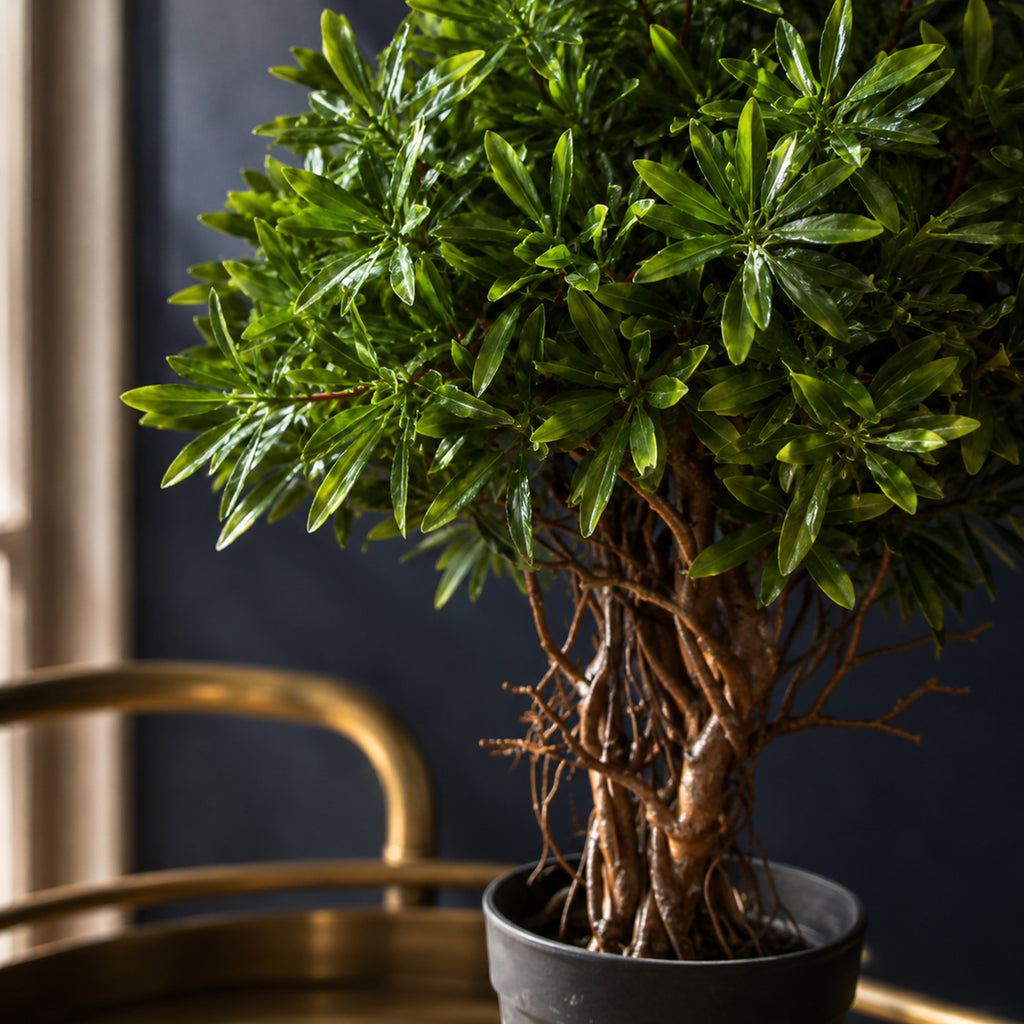 45cm Artificial Fire Retardant Mini Ficus Topiary Ball Plant - Premium Quality (image 3 of 3)
