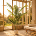 160cm Artificial Palm Tree with 15 Leaves in White Pot - Premium Quality