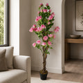 150cm Artificial Pink Rose Tree - Premium Quality