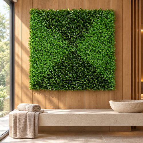 100cm Artificial Green Wall Panel Mixed Foliage Faux Living Wall - Premium Quality