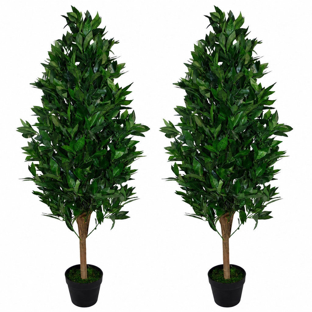 120cm Leaf Realistic Artificial Bay Cone Laurel Topiary
