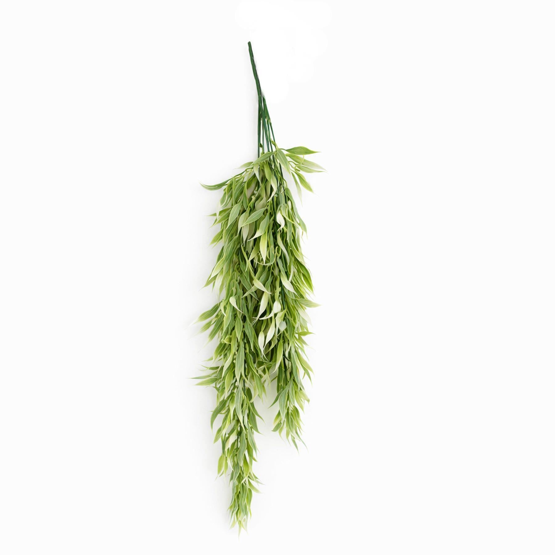 80cm Artificial Italian Ruscus Hanging Plant with Realistic Foliage - Light Green - Premium Quality