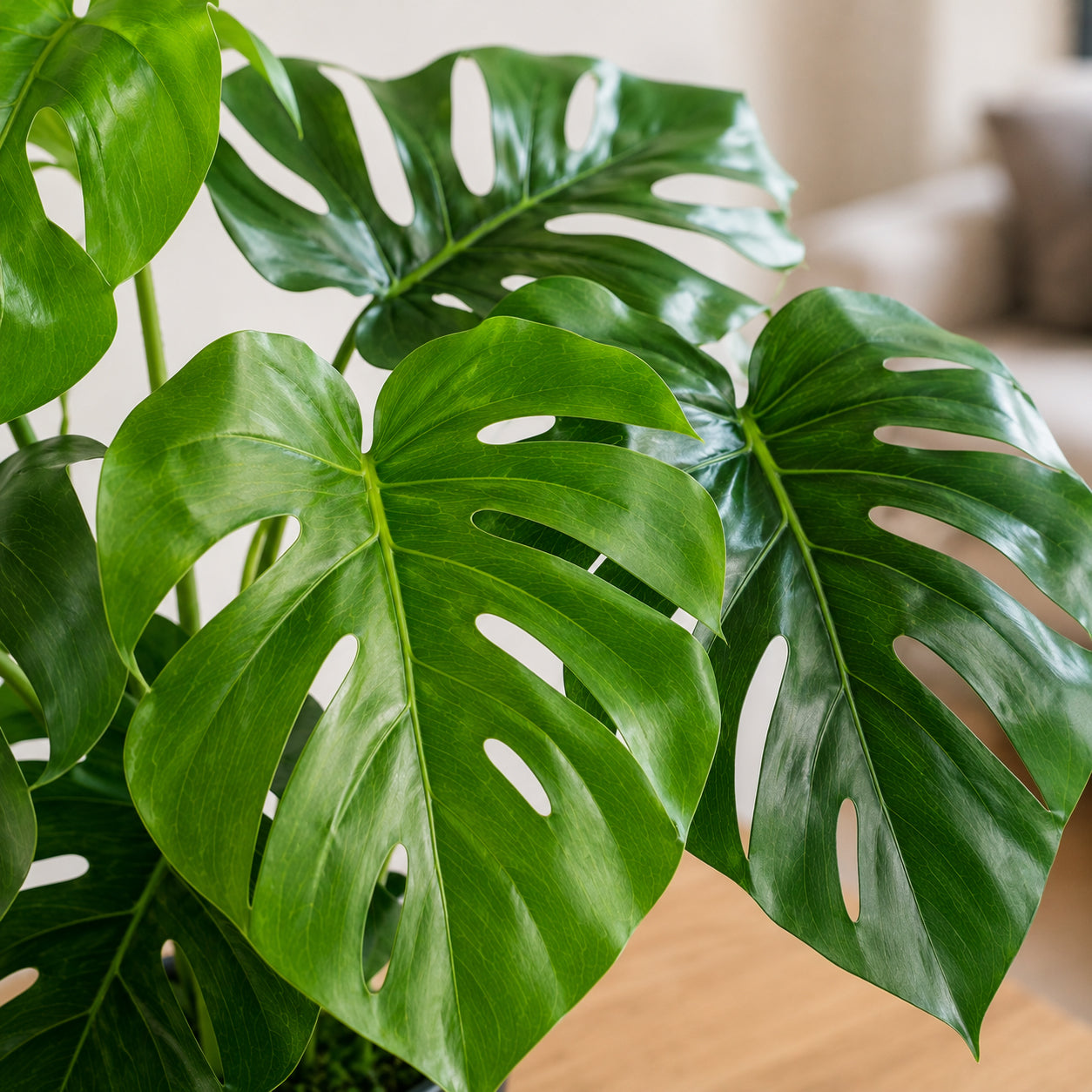 80cm Leaf realistic Artificial Monstera Cheese Plant