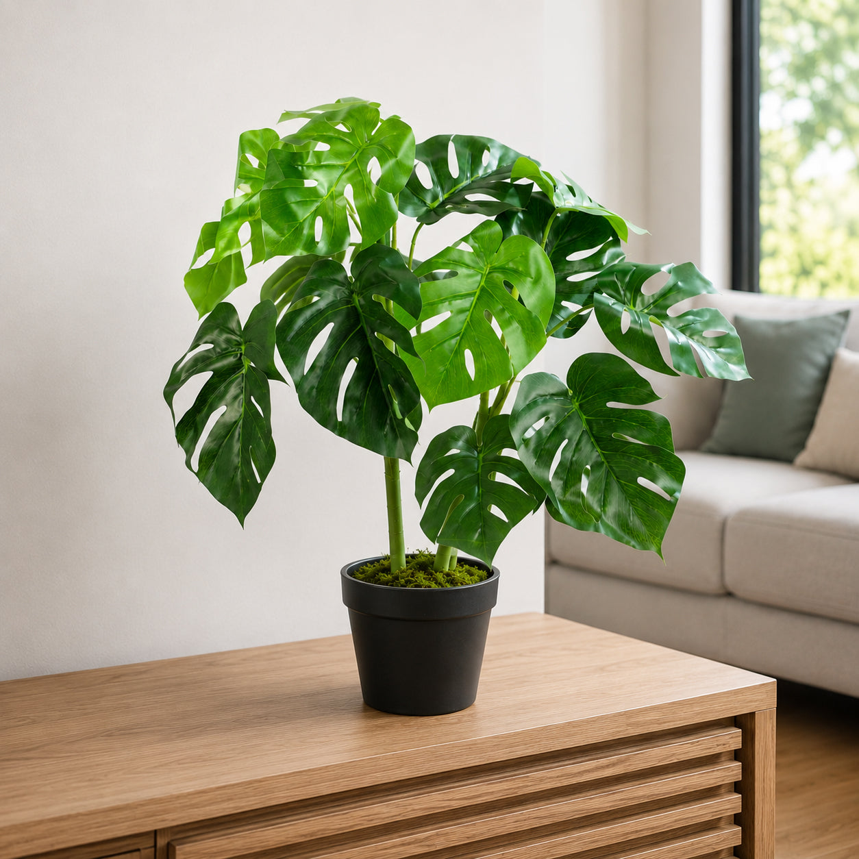 80cm Leaf realistic Artificial Monstera Cheese Plant