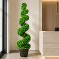 120cm Artificial Green Large Botanik Spiral with Decorative Planter - Premium Quality