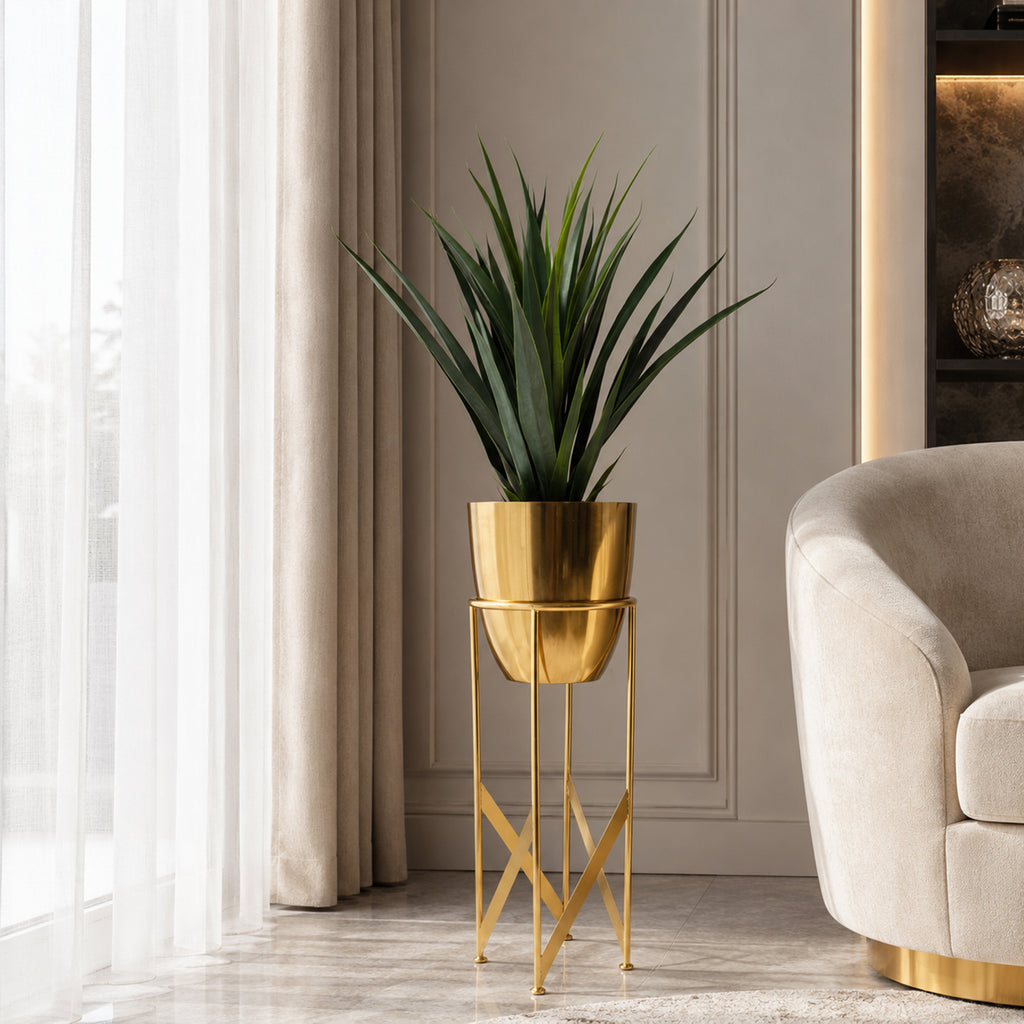 90cm Artificial Yukka Plant with Planter and Stand