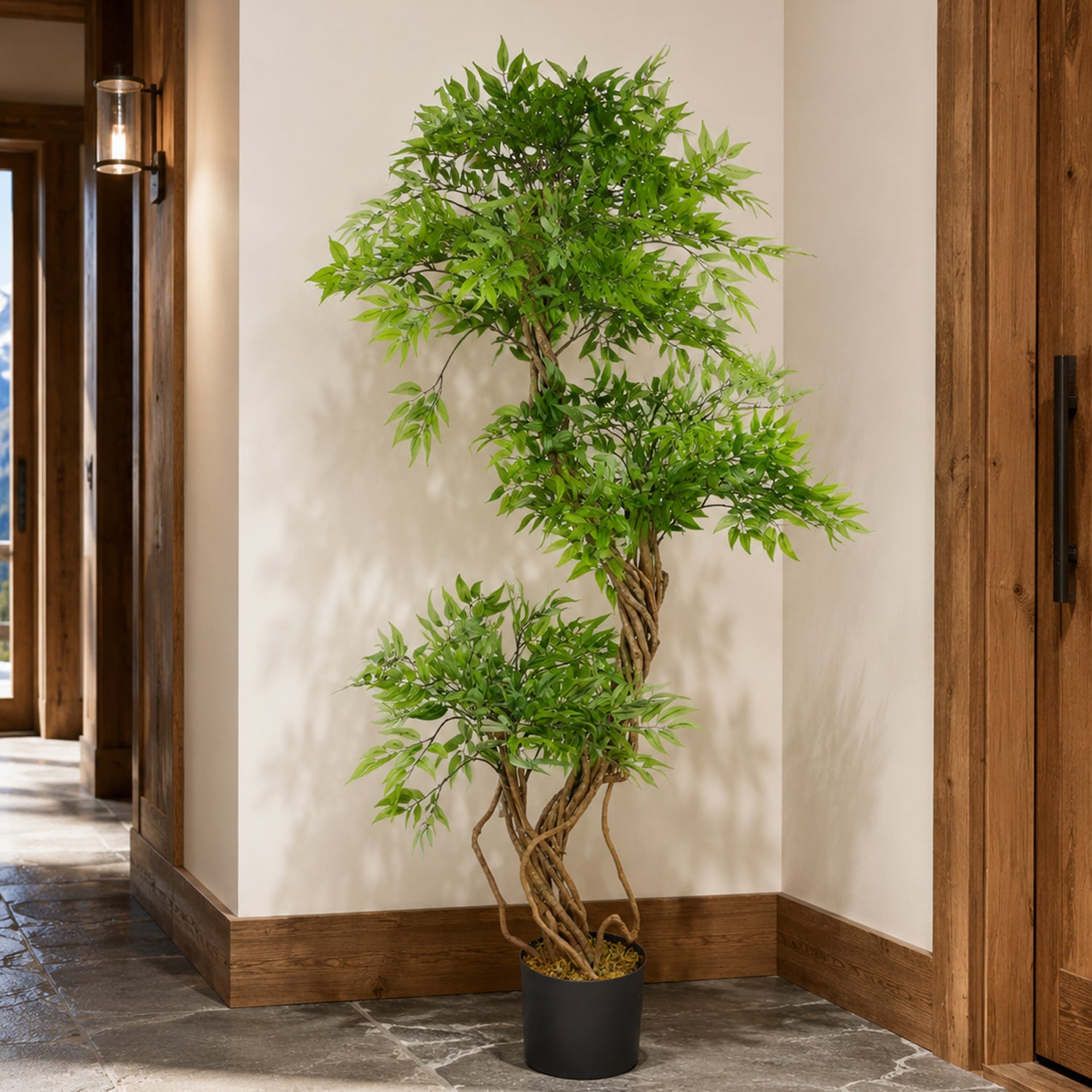 140cm Botanik Realistic Artificial Japanese Fruticosa Ficus Tree