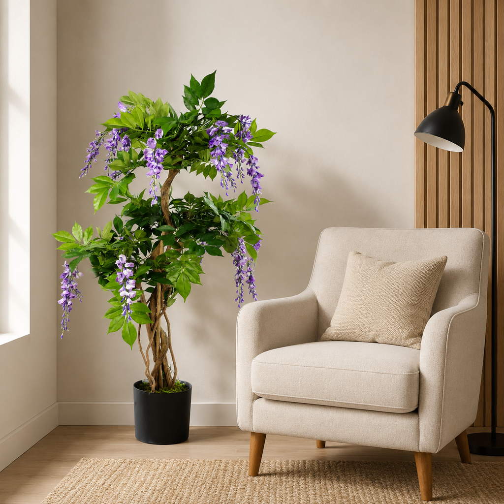 110cm Artificial Purple Wisteria Tree