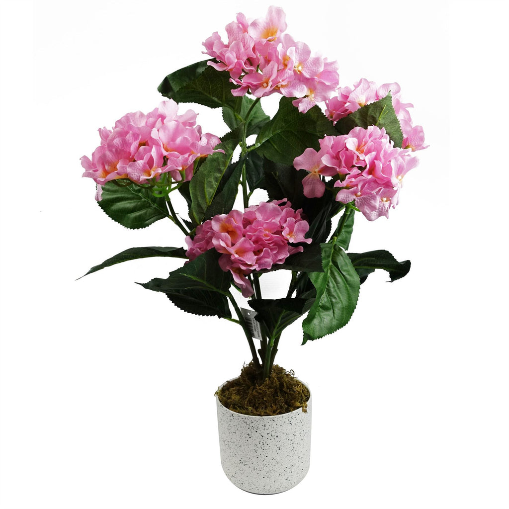 55cm Artificial Pink Hydrangea Plant - Premium Quality